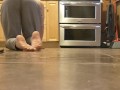 My housekeeper : naked on the floor on all fours !