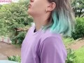 taking my fart slave for a walk outdoor