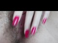 amateur hairy girl hitachi edging with big clit hairy pussy masturbation