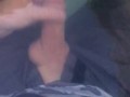 POV Risky Jerk off session outside in the backyard hot tub, cumming under water is so cool to watch 