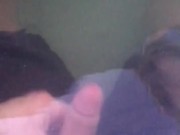 POV Risky Jerk off session outside in the backyard hot tub, cumming under water is so cool to watch 