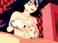 Nemuri giving a tit job, gets a cumshot on her tits