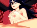 Nemuri giving a tit job, gets a cumshot on her tits