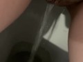 Girl pissing desperation long piss squirt