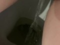 Girl pissing desperation long piss squirt