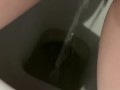 Girl pissing desperation long piss squirt