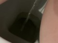 Girl pissing desperation long piss squirt