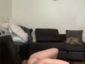 doing yoga naked and at the end masturbates and cums on camera