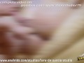 Lara De Santis gives rimming and fists her boyfriend,does DAP with dildo and cock and tastes the cum