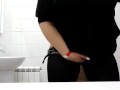 Amazing bbw public toilet play