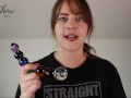 Toy Review - Crystal Delights Rainbow Bubble Dildo Multicolored Glass Dildo