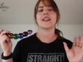 Toy Review - Crystal Delights Rainbow Bubble Dildo Multicolored Glass Dildo
