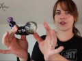 Toy Review - Crystal Delights Rainbow Bubble Dildo Multicolored Glass Dildo