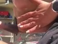 Sunbathing in topless