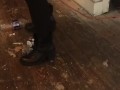 Crushing bottles in boots