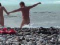 NUDIST BEACH Nude couple at the beach naked couple at the nudist beach Naturist beach