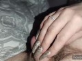 Handjob with glittering Long nails *cum on my nails*