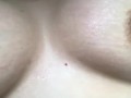 teasing my boobs with ice cube