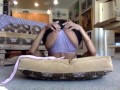 Purple Panty Wedgie with Ginger MoistHer  Lay Down Comedy Tits ass