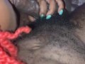 EBONY SLAPS GORILLA PUNCHER'S BIG BLACK BALLS AS SHE SUCKS!!!