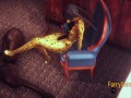 Furry Hentai - POV Cheetah Footjob And Fucked By A Beast