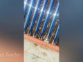 Hot milf goes to the roof on a dangerous iron ladder to pee on the solar panel