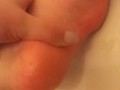 Self small foot worship massaging my sexy size 6 feet & tiny toes 