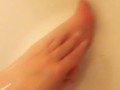 Self small foot worship massaging my sexy size 6 feet & tiny toes 