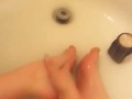 Self small foot worship massaging my sexy size 6 feet & tiny toes 