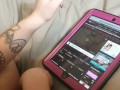 April Fools Bad Karma! Wank interrupted: BBW PAWG MILF caught masturbating POV iPad granny panties