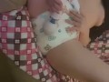 Secret diaper girl fills diaper and has screaming orgasm