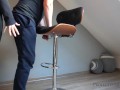 facility manager uses his sexy female boss - ends with a wet creampie pussy in hold-ups stockings