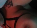 Hot latin bitch with nipple clamps enjoying her fetish