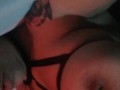 Hot latin bitch with nipple clamps enjoying her fetish