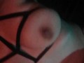Hot latin bitch with nipple clamps enjoying her fetish