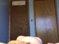 MILF masturbates eating weed edible chocolate bar