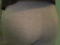 Sexy Girl with pumped ass in leggings climbs the stairs