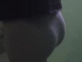 Sexy Girl with pumped ass in leggings climbs the stairs