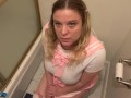 Stepdaughter creampied in the bathroom