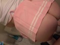 Stepdaughter creampied in the bathroom