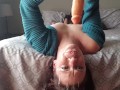 Extreme dildo gagging | dildo facefuck