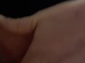 Redhead hides in bathroom to finger herself