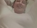 V582 part one of fully dressed shower with masturbation