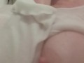 V 584 part 2 finish the fully dressed shower with orgasm