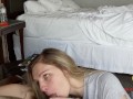 SEXY MAID SUCKS MY COCK IN HOTEL ROOM