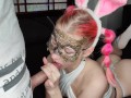 Amazing hentai girl make wet deepthroat for big dick, Face cumshot, 4K UHD