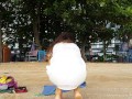 Up dress PUSSY and BUTT PLUG flashing at public beach