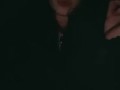 Smoking and flashing my tits in a fur coat 