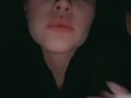 Smoking and flashing my tits in a fur coat 