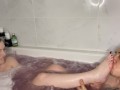 AMWF Bath Time Footjob and Sloppy Cock Sucking with Big Dick Chinese Stud Full Movie On Onlyfans